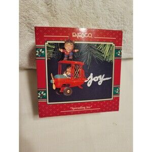 Enesco Spreading Joy Christmas Ornament 1993 Limited Edition Vintage Holiday NOS